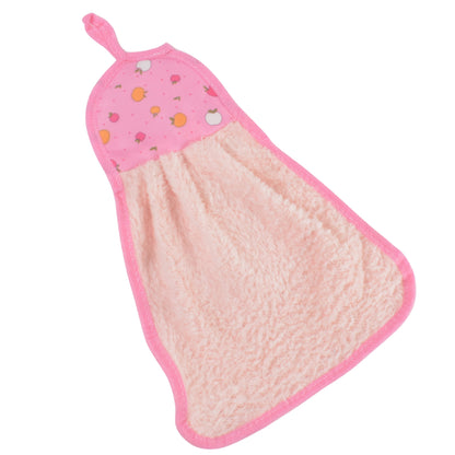 Microfiber Wash Basin Hanging Hand Kitchen Towel Napkin With Loop (X978)