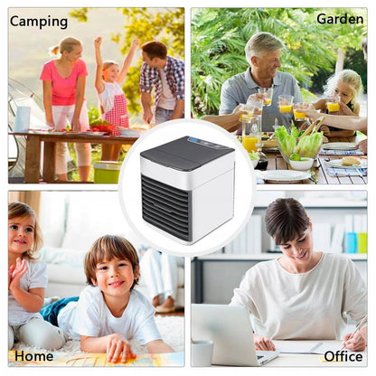 Mini Portable Air Cooler Personal Space Cooler Easy To Fill Water And Mood Led Light And Portable Air Conditioner Device Cool Any Space Like Home Office (X1100)