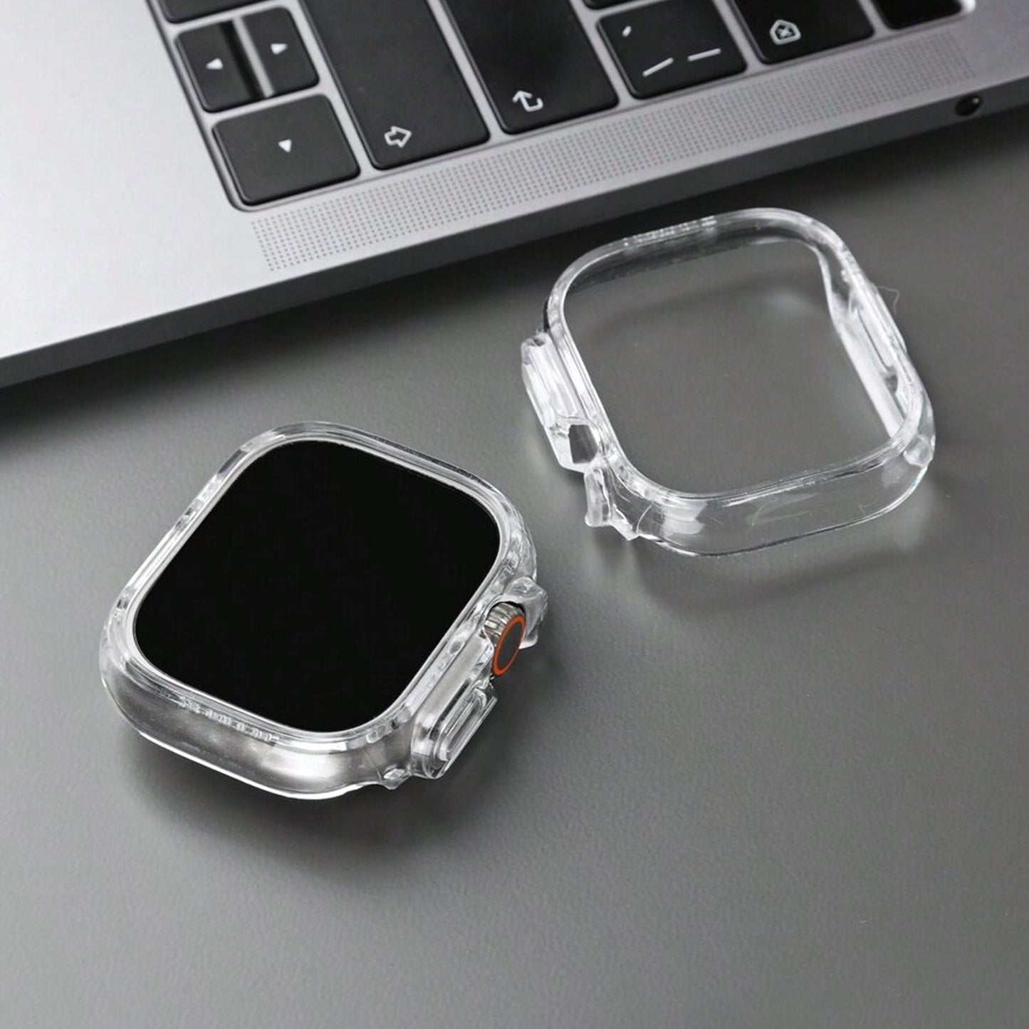 7 In 1 Ultra Smart Watch Combo With Seven Classic Straps  Transparent Screen Guard (1 Set  Mix Color) (MKK-X62)