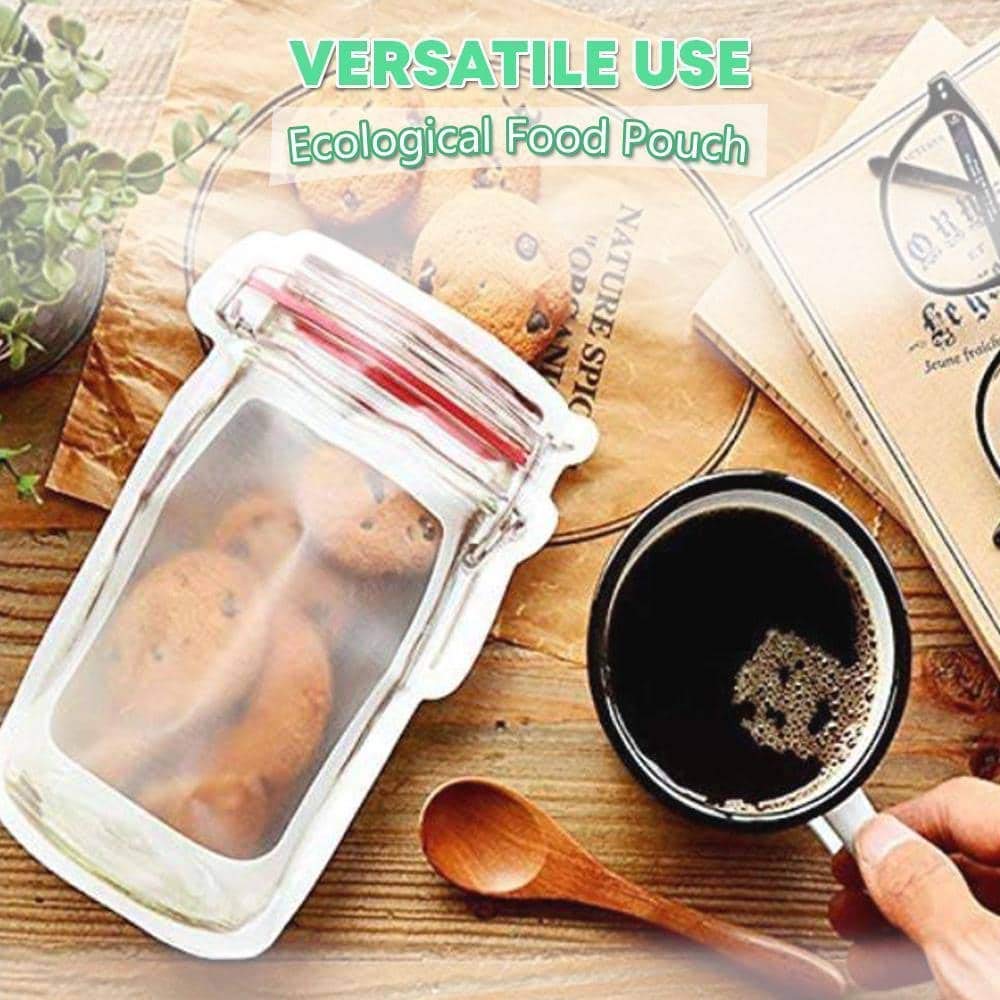 3PC SET TRANSPARENT JAR SHAPED STAND - UP POUCH WITH ZIPPER (C9-1/5-X186)