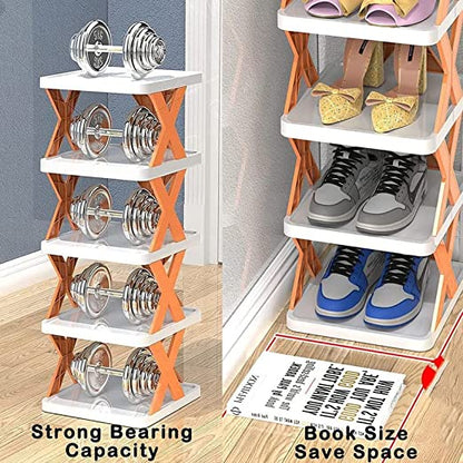 4 Layer Shoes Stand Shoe Tower Rack Suit For Small Spaces Closet Small Entryway  (X272)