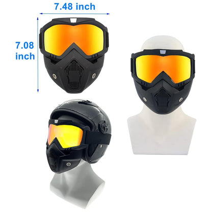 Motorcycle Goggles Off-road Helmet Goggles Windproof Glasses Goggles Mask (1 Pc) (X992)